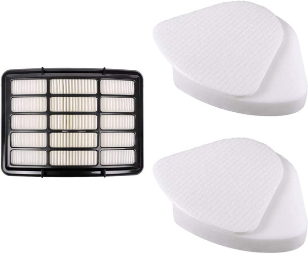 Vacuum Filter For Shark Navigator Liftaway Nv360 Nv350, Nv351, Nv352, Nv355, Nv356E, Nv357, Nv370, Nv391, Uv440, Uv490, Uv540 Xff350 & Xhf350 Filter Set，2 Foam+2 Felt+1 Hepa Filters