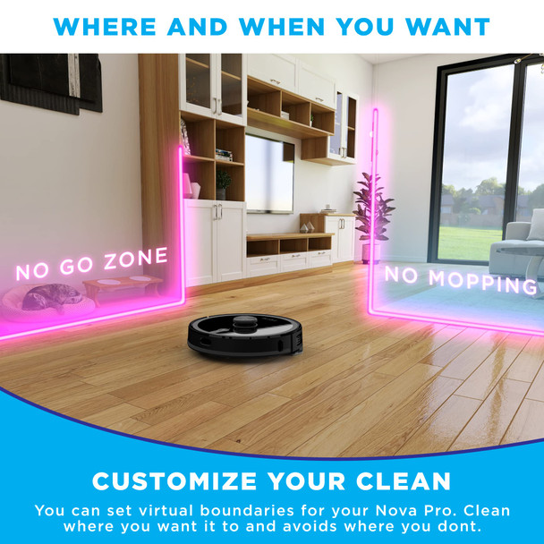 Ihome Autovac Nova Pro, Robot Vacuum And Mop Combo, Lidar Navigation, Self Emptying, Selective Room Cleaning & No Go Zones, Home Mapping, 2700Pa Strong Suction, App Control, Hard Floors And Carpet