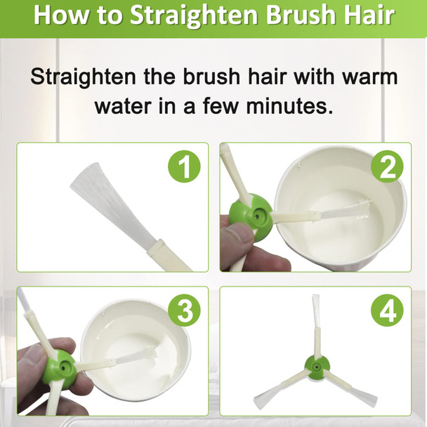 Parts Compatible With Irobot Roomba I, E & J Series I7 I7+ I2 I3 I3+ I4 I4+ I6 I6+ I8 I8+Plus J6+ J7 E5 E6 E7, 1 Set Of Multisurface Rubber Brushes, 6 Hepa Filters, 6 Side Brushes