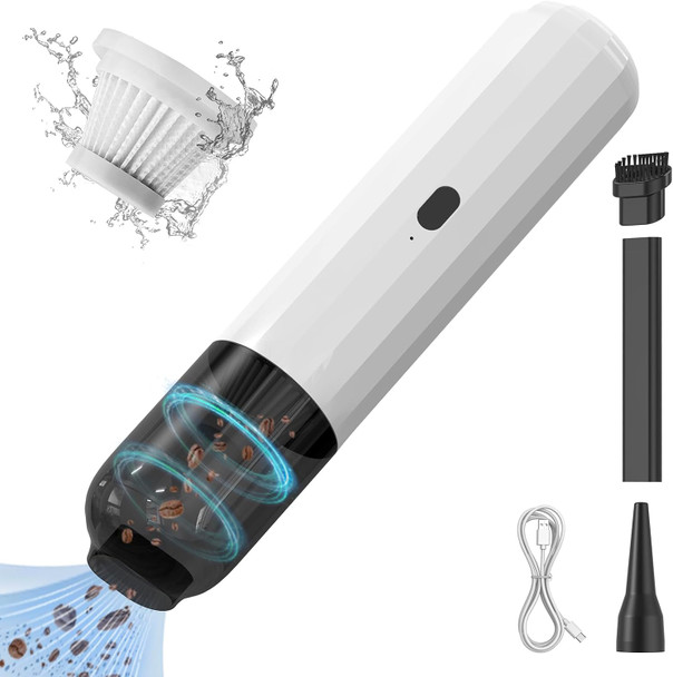 Car Vacuum, Portable Handheld Vacuum Cleaner With 20000Pa High Power, 4 In 1 Compact Vacuum For Carhome Cleaning, Up To 30 Mins Runtime Electric Mini Vacuum With 3 Nozzles