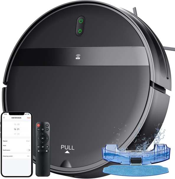 Robot Vacuum Mop Combo With Appvoice Control, Robot Vacuums And Mop 2 In 1, Robotic Vacuum Tangle, Daily Schedule, Vacuum Robot Cleaner And Mop Combo For Home