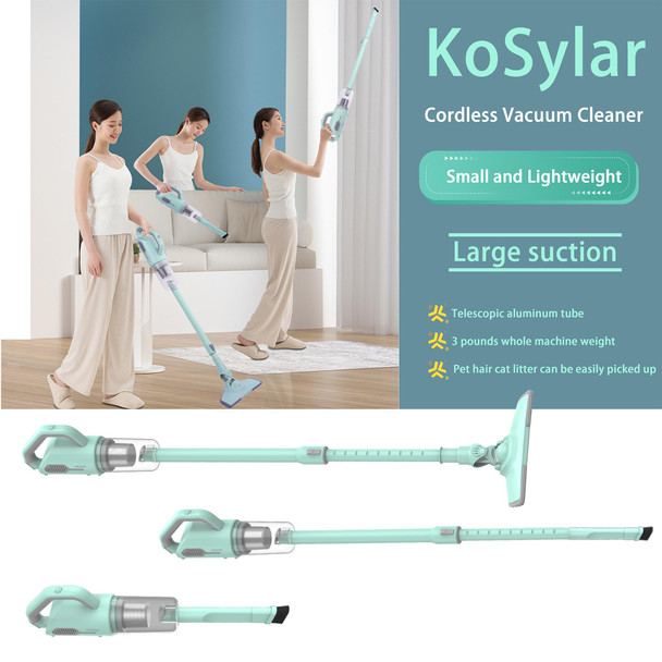 Cordless Vacuum Cleaner, Handheld Stick Small Lightweight Rechargeable Extendable Electric Broom For Floor Car Carpet Dog Cat Pet Hair Litter Home Cleaning, Weight3Ib With Charger