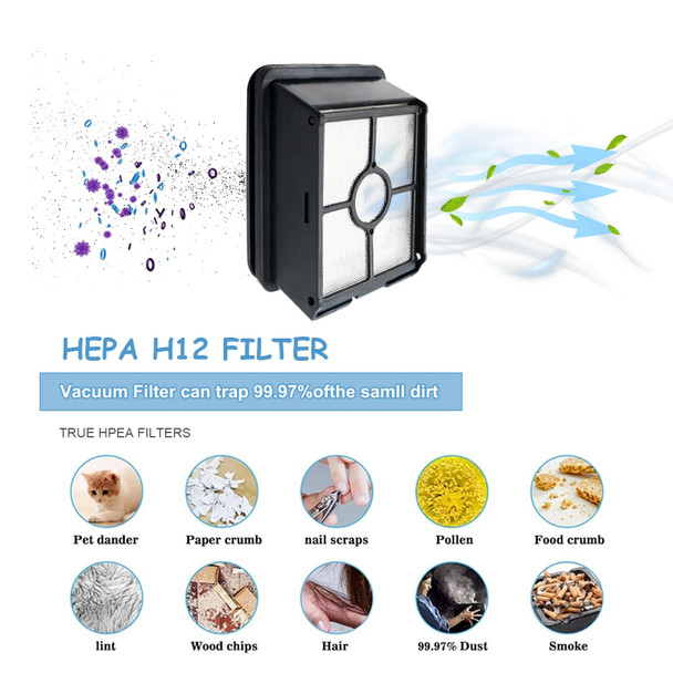 Brush Roller Filter Set For Bissell Hf3 3649A Vacuum Cleaner，Efficient Cleaner Filter Set Compatible With Bissell Hf3（2 Brush Roller+4 Filters+4 Sponges）