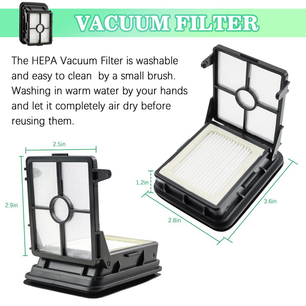 Crosswave Brush Roll And 1866 Filters For Bissel Crosswave 2306A Crosswave 1785 Series Vacuum 3 Pack 2460 Multisurface Brush Rolls & 3 Pack 1866 Vacuum Filters