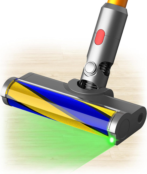 Vacuum Attachments With Dust Detect Green Light For Dyson V7 V8 V10 V11 V15 Cordless Cleaners, Hard Floor Soft Roller Brush Head Motorhead Accessories Parts