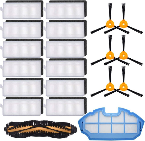 Neutop Parts Compatible For Ecovacs Deebot N79S N79 Dn622 Dn622.11 Dn622.31 N79W N79Se And Deebot 500 Dc3G Robot Vacuum With 1 Roller Brush 12 Filter Sets 6 Side Brushes 1 Mesh Filter
