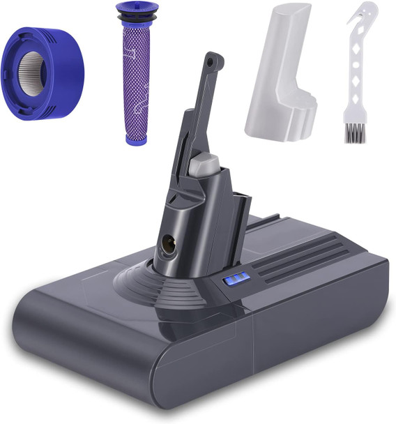 6000Mah V8 Battery 21.6V Compatible With V8 Animal V8 Absolute V8 Fluffy V8 Motorhead V8 Carbon Fiber Cord Handheld Vacuum