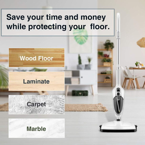 Steam Mop For Hardwood Cleaning, Steam Cleaner, Multipurpose Adapter Accessories, Floor Steamer, Lightweight, 20Ft Power Cord, 2 Pads, 1200W, 300Ml Water Capacity, 18 Secs Heat Up By Sandoo, Sc1050 Steam Mop For Hardwood Cleaning, Steam Cleaner, Multipurpose Adapter Accessories, Floor Steamer, Lightweight, 20Ft Power Cord, 2 Pads, 1200W, 300Ml Water Capacity, 18 Secs Heat Up By Sandoo, Sc1050