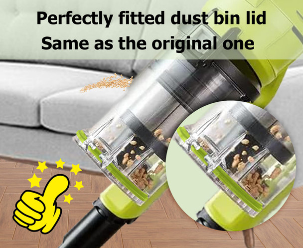Gasket Compatible With Ryobi 18V Stick Vaccum Dust Bin Lid, Easytoinstall Seal For Improved Dust Containment, Works For Models Pcl720, Pblsv716, Pblsv717