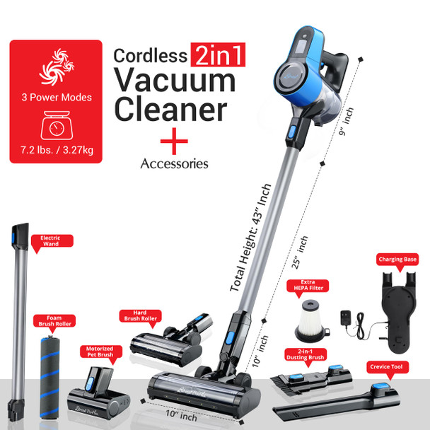 Sirena Proflex Petvac 2In1 Cordless Stick Vacuum Cleaner With Motorized Pet Brush For Pet Hair Removal, Multisurface Cleaning, And Portable Convenience Sirena Proflex Petvac 2In1 Cordless Stick Vacuum Cleaner With Motorized Pet Brush For Pet Hair Removal, Multisurface Cleaning, And Portable Convenience