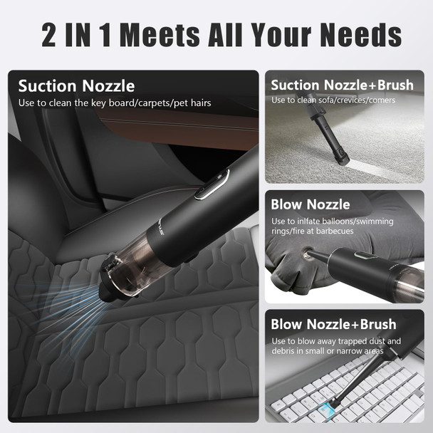 Car Vacuum Cleaner High Power,13000Pa High Power Portable Vacuum With Led Display, 2 Speeds, 30 Mins Runtime, 2In1 Cordless Vacuum Cleaner With Air Duster For Home, Car, Outdoor, Pet Car Vacuum Cleaner High Power,13000Pa High Power Portable Vacuum With Led Display, 2 Speeds, 30 Mins Runtime, 2In1 Cordless Vacuum Cleaner With Air Duster For Home, Car, Outdoor, Pet