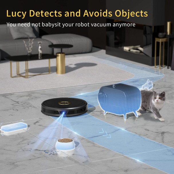 Trifo Robot Vacuum, Robotic Vacuum Cleaner, 3000Pa Strong Suction, Intelligent Ai Mapping, Virtual Walls, Perfect For Pets Hair, Selfcharging, Carpets, Hard Floors, Tile, Wifi, Alexa, App Control