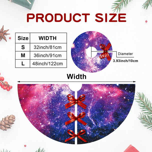 Purple Christmas Tree Skirt, Small Tree Mat 36", Galaxy Purple Blue Christmas Decoration Ornament for Xmas Holiday Party Purple Christmas Tree Skirt, Small Tree Mat 36", Galaxy Purple Blue Christmas Decoration Ornament for Xmas Holiday Party