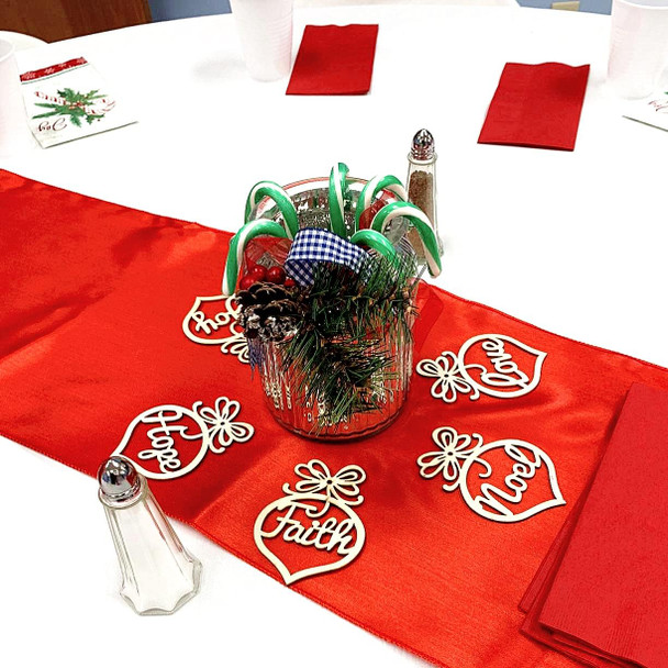 48 Pack Hollow Wood Letter Ornaments for Church Party Christmas Tree, Wedding Favor, Birthday Decoration 48 Pack Hollow Wood Letter Ornaments for Church Party Christmas Tree, Wedding Favor, Birthday Decoration