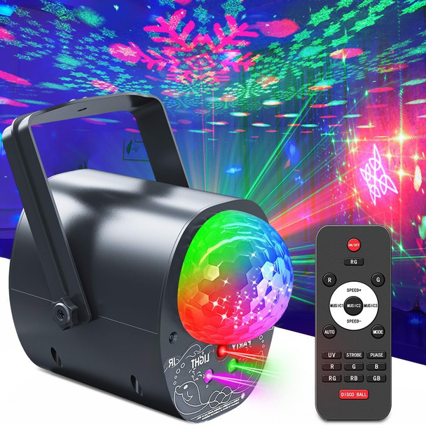 Party Light Disco Ball Lights,4 in 1Dj Strobe Light Stage Rave Light Dance Light Projector Effect Sound Activated with Remote Control for Karaoke Parties Club Dance Wedding Christmas Halloween Party Light Disco Ball Lights,4 in 1Dj Strobe Light Stage Rave Light Dance Light Projector Effect Sound Activated with Remote Control for Karaoke Parties Club Dance Wedding Christmas Halloween