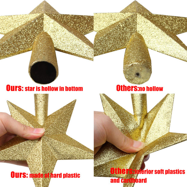 Aneco 4 Pieces 4 Inches Glitter Mini Christmas Tree Topper Mini Xmas Tree Topper Ornaments for Small Christmas Tree Decoration Aneco 4 Pieces 4 Inches Glitter Mini Christmas Tree Topper Mini Xmas Tree Topper Ornaments for Small Christmas Tree Decoration