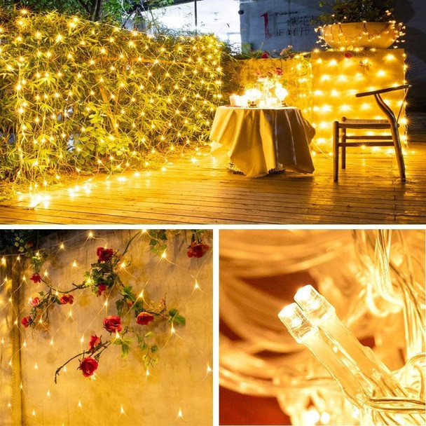 Anycosy Solar Net Lights Outdoor, 390 LED 13ft x 5ft Remote Control Mesh Lights Waterproof, Solar Powered Christmas Lights Decorations with 8 Modes for Outdoor (Warm White)