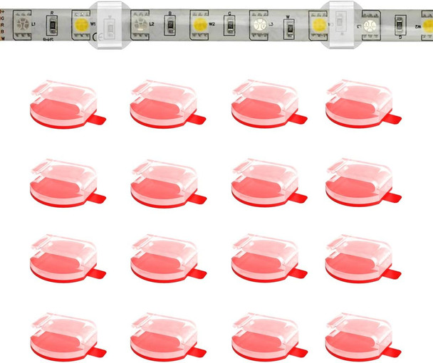 Clear Strip Light Mounting Clips Self-Adhesive Hooks,Fixing Clamps LED Strip Light 8mm,10mm,12mm.100 Pack Strip Light Brackets Holder,USB Cable Wires Organizer.