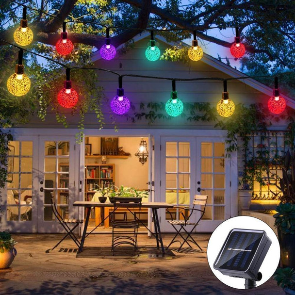Solar String Lights Outdoor 50Led 24Feet Solar Lights Outdoor Waterproof Crystal Globe Lights with 8 Lighting Modes,Solar Powered Patio Lights for Outside Garden Yard Home Party Decor (Multicolor)