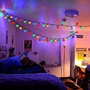 Solar String Lights Outdoor 50Led 24Feet Solar Lights Outdoor Waterproof Crystal Globe Lights with 8 Lighting Modes,Solar Powered Patio Lights for Outside Garden Yard Home Party Decor (Multicolor)