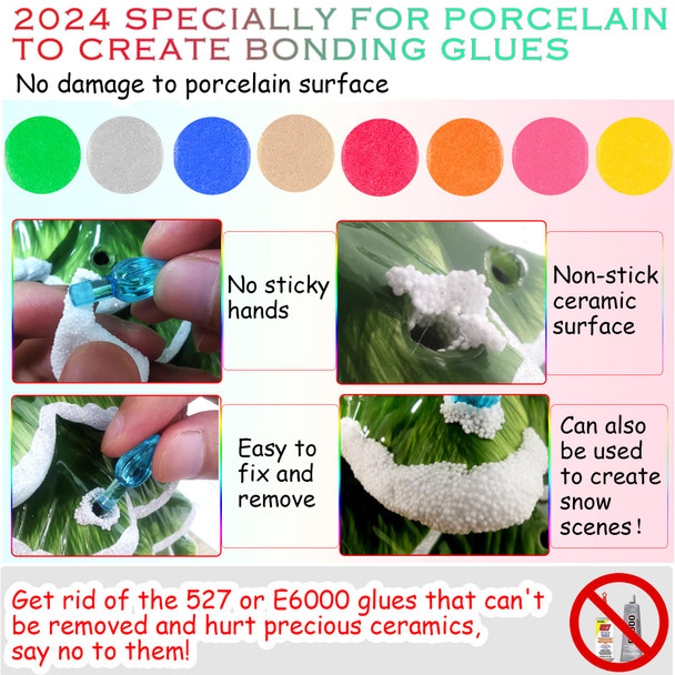 154/Pack Ceramic Christmas Tree Replacement Lights Includes Bulbs Fixing Adhesive That Won't Damage Porcelain, Medium Flame Twist and Ice Cream Pegs Ornament, 7 Colors 154/Pack Ceramic Christmas Tree Replacement Lights Includes Bulbs Fixing Adhesive That Won't Damage Porcelain, Medium Flame Twist and Ice Cream Pegs Ornament, 7 Colors