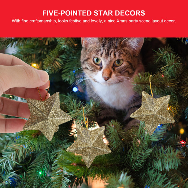 Beavorty 24pcs Pentagram Christmas Tree Christmas Star Ornaments Christmas Tree Baubles Christmas Balls Ornaments Mini Christmas Tree Hanging Ornaments Xmas Party Props Pendant PVC Delicate Beavorty 24pcs Pentagram Christmas Tree Christmas Star Ornaments Christmas Tree Baubles Christmas Balls Ornaments Mini Christmas Tree Hanging Ornaments Xmas Party Props Pendant PVC Delicate