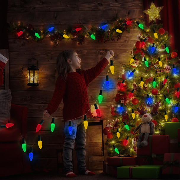 Christmas Decorations Solar Strawberry String Lights Outdoor,50LED Multicolor C6 Strawberry with Christmas s Decor,Waterproof Solar Christmas Lights for Home,Porch,Tree,Roofline Decor Christmas Decorations Solar Strawberry String Lights Outdoor,50LED Multicolor C6 Strawberry with Christmas s Decor,Waterproof Solar Christmas Lights for Home,Porch,Tree,Roofline Decor