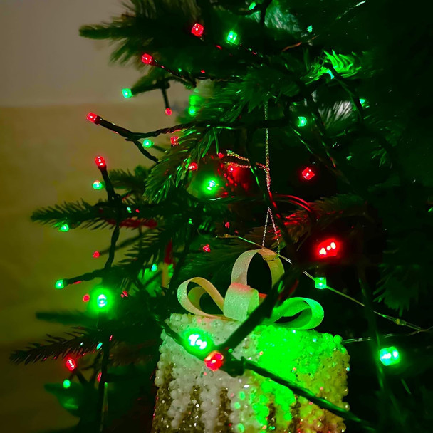 Extra-Long 95FT 240LED Green Wire Christmas String Lights for Outdoor/Indoor, Christmas Lights with 8 Modes, Plug in Outdoor/Indoor String Lights Easter Christmas decorations Party Wedding (Red&Green)