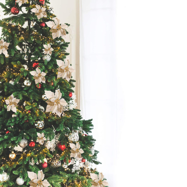 Boao 24 Pieces Christmas Artificial Glitter Poinsettia Flowers Xmas Flowers Wedding Christmas Tree Year Ornaments(Gold)