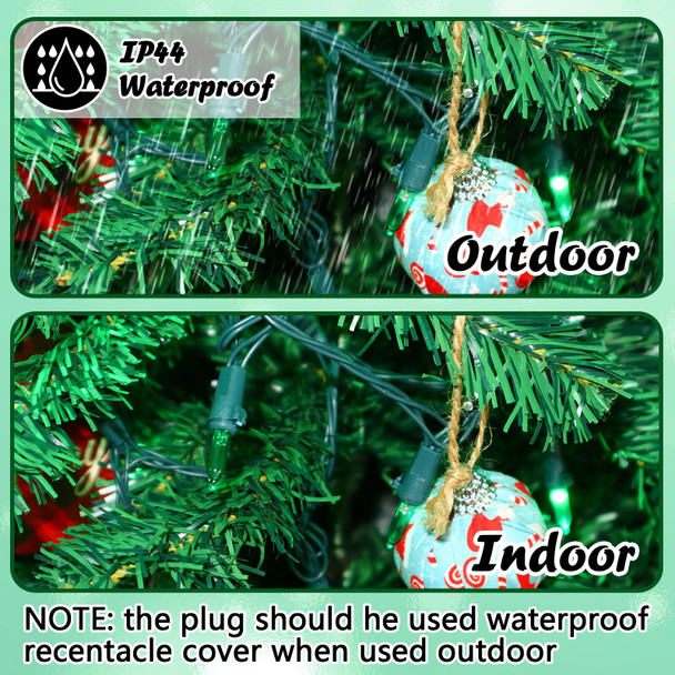 Boltigen Green Christmas Lights Halloween Lights, 75 Led Soft Twinkle Lights, 37 of 75 Lights Twinkle, UL 28 Ft Waterproof Plug-in Twinkling Lights Indoor Outdoor Decoration