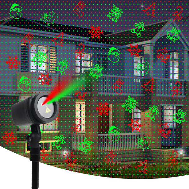 Borelor Christmas Laser Lights Outdoor,12 Patterns Christmas Projector Lights with Remote Control for Indoor Outdoor Holiday Decoration