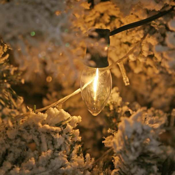 25 Pack C9 LED Replacement Light Bulb, C9 LED Bulbs for Christmas Outdoor String Lights, E17 Intermediate Base, Commercial Grade Holiday Bulbs 2200K