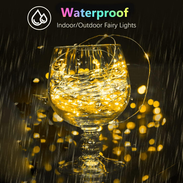 Fairy Lights Battery Operated with Timer, 4PK 20FT 60LED Christmas String Lights Outdoor Indoor, Cuttable Battery Twinkle Lights for Bedroom Home Wedding DIY Christmas Decorations (Warm White)