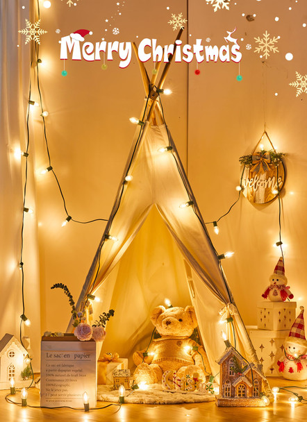 Vintage C9 LED Christmas Lights Outdoor, 100 Feet C9 String Lights with 50 Shatterproof C9 Bulbs, Waterproof Connectable Christmas Tree Lights for Outside Roofline Patio Xmas Decorations, Warm White