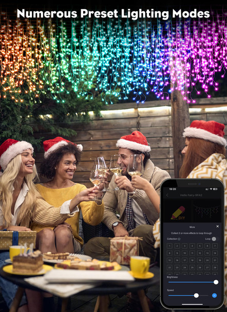 Brightown Smart Icicle Lights for Outside, 33Ft 304 LED RGB Smart Christmas Lights with 58 Preset Modes, App or Remote Control, Music Sync, Memory and Timer Function for Indoor/Outdoor Use Brightown Smart Icicle Lights for Outside, 33Ft 304 LED RGB Smart Christmas Lights with 58 Preset Modes, App or Remote Control, Music Sync, Memory and Timer Function for Indoor/Outdoor Use