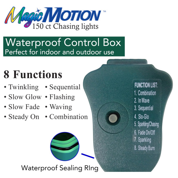 Brite Star 150 Count 8-Function Chasing Light Set - Outdoor String Lights with Twinkling, Flashing, and Steady On Modes - Ideal for Christmas Tree and Outdoor Christmas Decorations, Multi Brite Star 150 Count 8-Function Chasing Light Set - Outdoor String Lights with Twinkling, Flashing, and Steady On Modes - Ideal for Christmas Tree and Outdoor Christmas Decorations, Multi