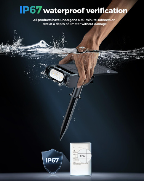 Color Changing Solar Spot Lights,Christmas Decorations Solar Landscape Spotlights,Solar Uplights for Tree with Remote,IP67 Waterproof Solar Lights Outdoor for Garden Yard Pathway Patio(4 Pack)