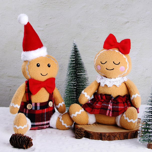 2PC Gingerbread Man Christmas Decorations Indoor for Christmas Ornament Home Decor Gingerbread Doll for Door Window Table Tree Holiday Xmas Season Decor 2PC Gingerbread Man Christmas Decorations Indoor for Christmas Ornament Home Decor Gingerbread Doll for Door Window Table Tree Holiday Xmas Season Decor