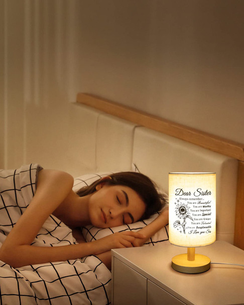 Sister s, Sister Christmas s Fabric Lamp, Christmas s for Sister, Sister Birthday s Table Lamp with Wooden Stand Anniversary Wedding Birthday s for Sisters Sister s, Sister Christmas s Fabric Lamp, Christmas s for Sister, Sister Birthday s Table Lamp with Wooden Stand Anniversary Wedding Birthday s for Sisters