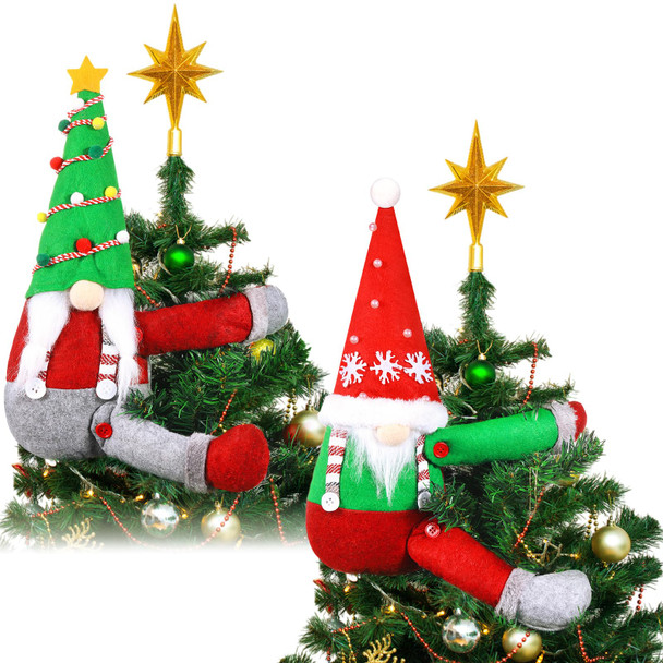 Capoda 2 Pieces Christmas Tree Topper 14 Inch Mr and Mrs Gnomes Tree Topper Plush Doll Treetop Decorations Christmas Curtain Buckle Xmas Curtain Fastener for Holiday Christmas Tree Decor Capoda 2 Pieces Christmas Tree Topper 14 Inch Mr and Mrs Gnomes Tree Topper Plush Doll Treetop Decorations Christmas Curtain Buckle Xmas Curtain Fastener for Holiday Christmas Tree Decor