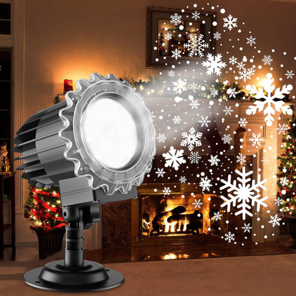 Christmas Snowflake Lights,d 9W High Brightness Led Snowflake Projector Lights Outdoor,Waterproof Snowfall Projector Lights for Xmas,Party,Wedding,Holiday Decor