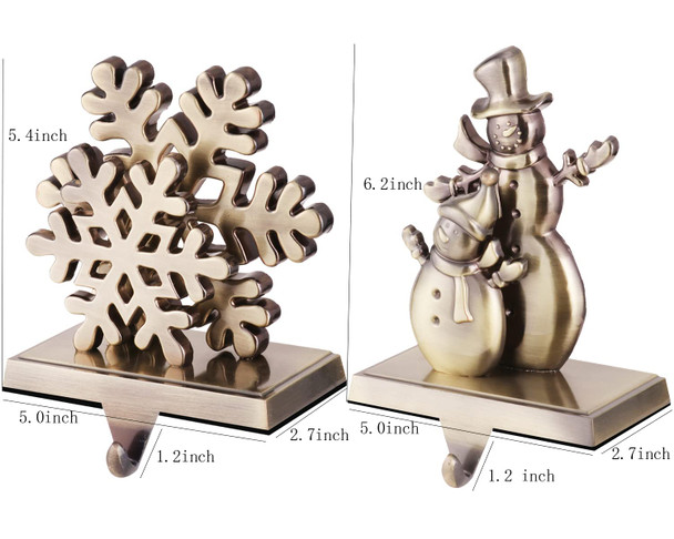 Elk Tree Snowflake Snowman Stocking Holder for Mantle Set of 4,Stocking Holders for Firepiece ,Christmas Stocking Hanger for Fireplace Topper, Decorative Hooks for Stockings (Bronze ) Elk Tree Snowflake Snowman Stocking Holder for Mantle Set of 4,Stocking Holders for Firepiece ,Christmas Stocking Hanger for Fireplace Topper, Decorative Hooks for Stockings (Bronze )