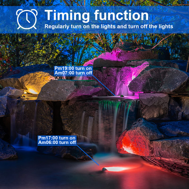 RGB Outdoor LED Flood Light 50W Color Changing Floodlights Spotlights Landscape Lighting Fixture Waterproof Landscaping Spot Light for Yard Garden Driveway Pathway Garden IP66 Waterproof (4 Pack)