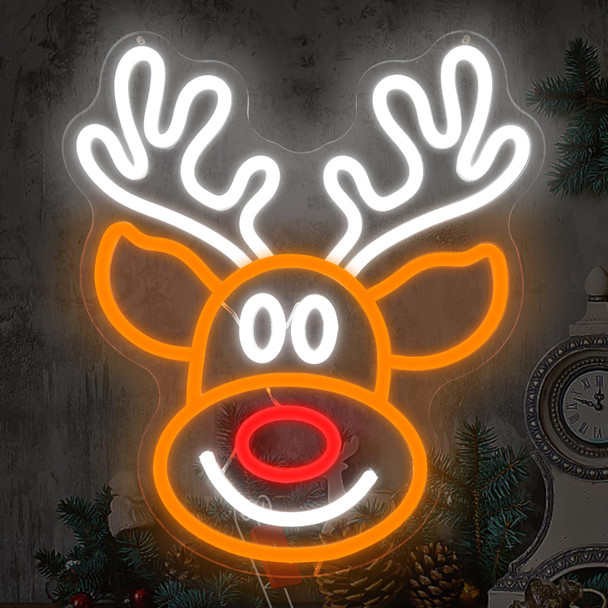 Christmas Elk Neon Sign for Wall Decor Dimmable Christmas Neon Sign Light Deer Led Neon Night Light Up Animal Neon Sign for Bedroom Children Kids Living Room Winter Home Party Christmas Elk Neon Sign for Wall Decor Dimmable Christmas Neon Sign Light Deer Led Neon Night Light Up Animal Neon Sign for Bedroom Children Kids Living Room Winter Home Party