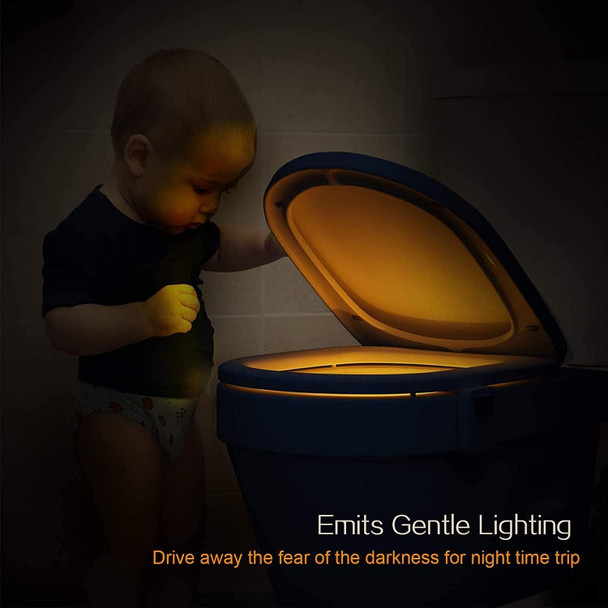 Chunace Toilet Bowl Night Light 2 Pack - 16-Color Changing & Rechargeable LED Lamp with Motion Sensor Activated for Bathroom Decor - Cool & Unique Gadgets for Men and Kids Birthday