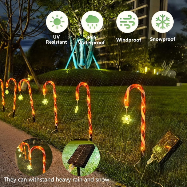 Candy Cane Lights Christmas Decorations, 12 Pack Solar Candy Cane Pathway Lights with 8 Modes and Timer, 72 LED Bright 1200mah Battery, Waterproof Christmas Candy Cane Solar Lights for Outside