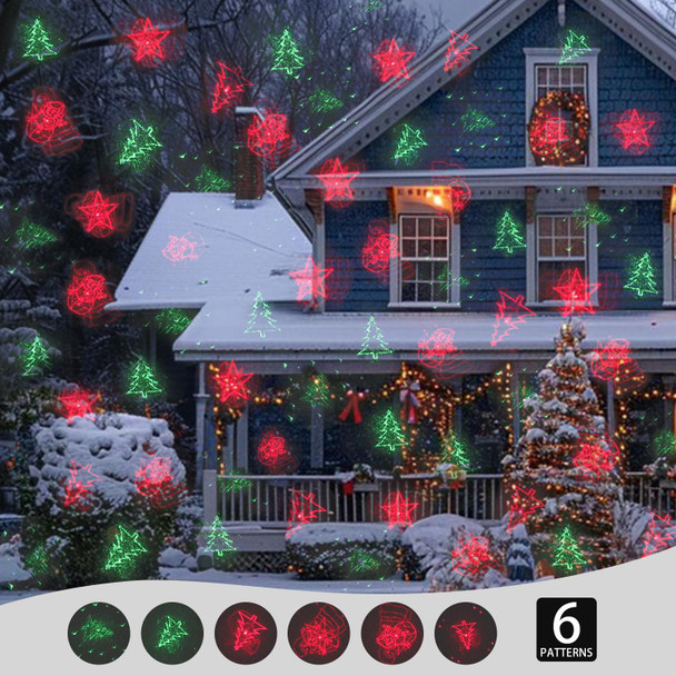 Snowman LED Projector Christmas Projector Lights Outdoor with Remote, Red & Green Holiday Light Show for Christmas, Snowflake Pattern, Adjustable Projection Distance, for Yard Garden Home Decor