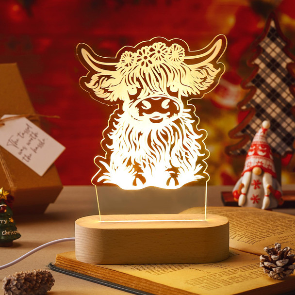 Dreyoo Highland Cow Night LED Light Acrylic Cute Highland Cow Nursery Night Lamp Christmas Bedside Lamp Highland Cow Decor Funny Animal Highland Cow s for Girls Boys Teens Farmers Cow Lovers Dreyoo Highland Cow Night LED Light Acrylic Cute Highland Cow Nursery Night Lamp Christmas Bedside Lamp Highland Cow Decor Funny Animal Highland Cow s for Girls Boys Teens Farmers Cow Lovers