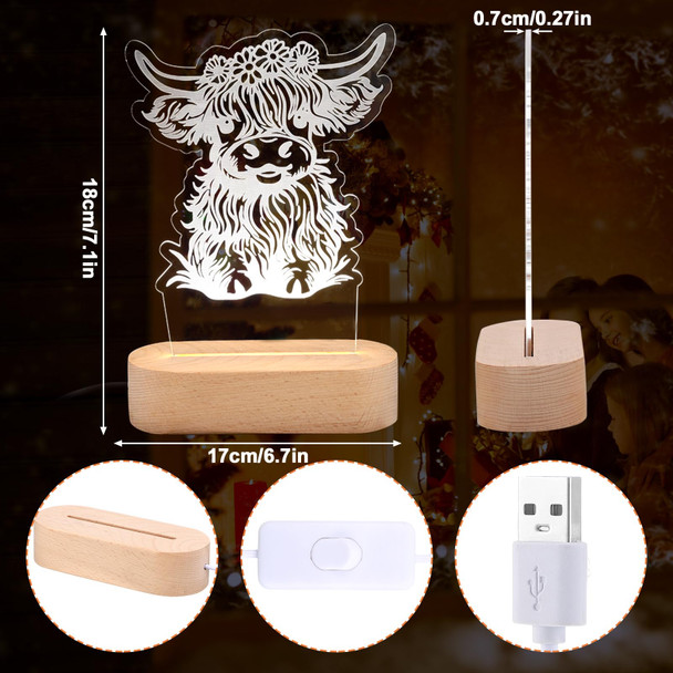 Dreyoo Highland Cow Night LED Light Acrylic Cute Highland Cow Nursery Night Lamp Christmas Bedside Lamp Highland Cow Decor Funny Animal Highland Cow s for Girls Boys Teens Farmers Cow Lovers Dreyoo Highland Cow Night LED Light Acrylic Cute Highland Cow Nursery Night Lamp Christmas Bedside Lamp Highland Cow Decor Funny Animal Highland Cow s for Girls Boys Teens Farmers Cow Lovers