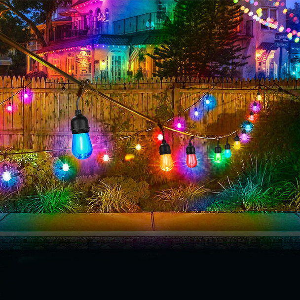 Red Green Light Bulbs for Christmas Decoration, 1Watt Waterproof Shatterproof Replacement Bulbs for Indoor Outdoor String Lights, E26 Screw Base,24Pack